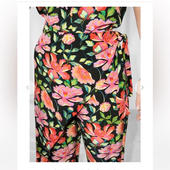 & Other Stories Peony Print Trousers - Picture 6 of 9